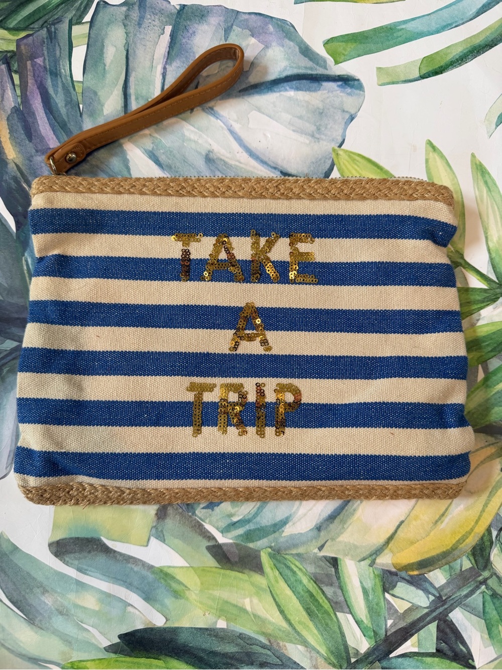 Take A Trip large wristlet